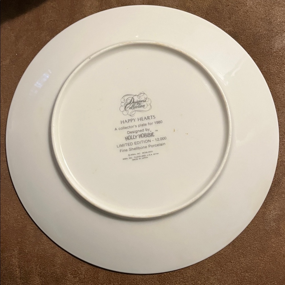 Holly Hobby Happy Hearts collector plate 1980 - Picture 2 of 4